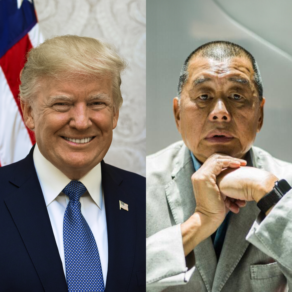 President Donald Trump and Jimmy Lai